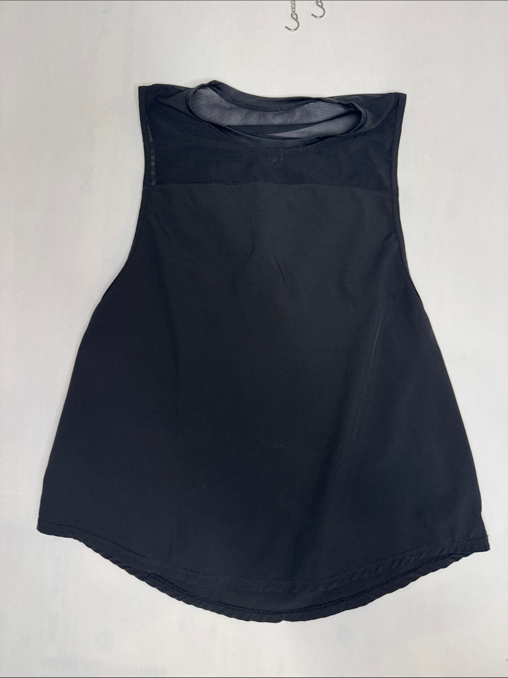 Source Unknown Black Athletic Tank with Mesh Yoke